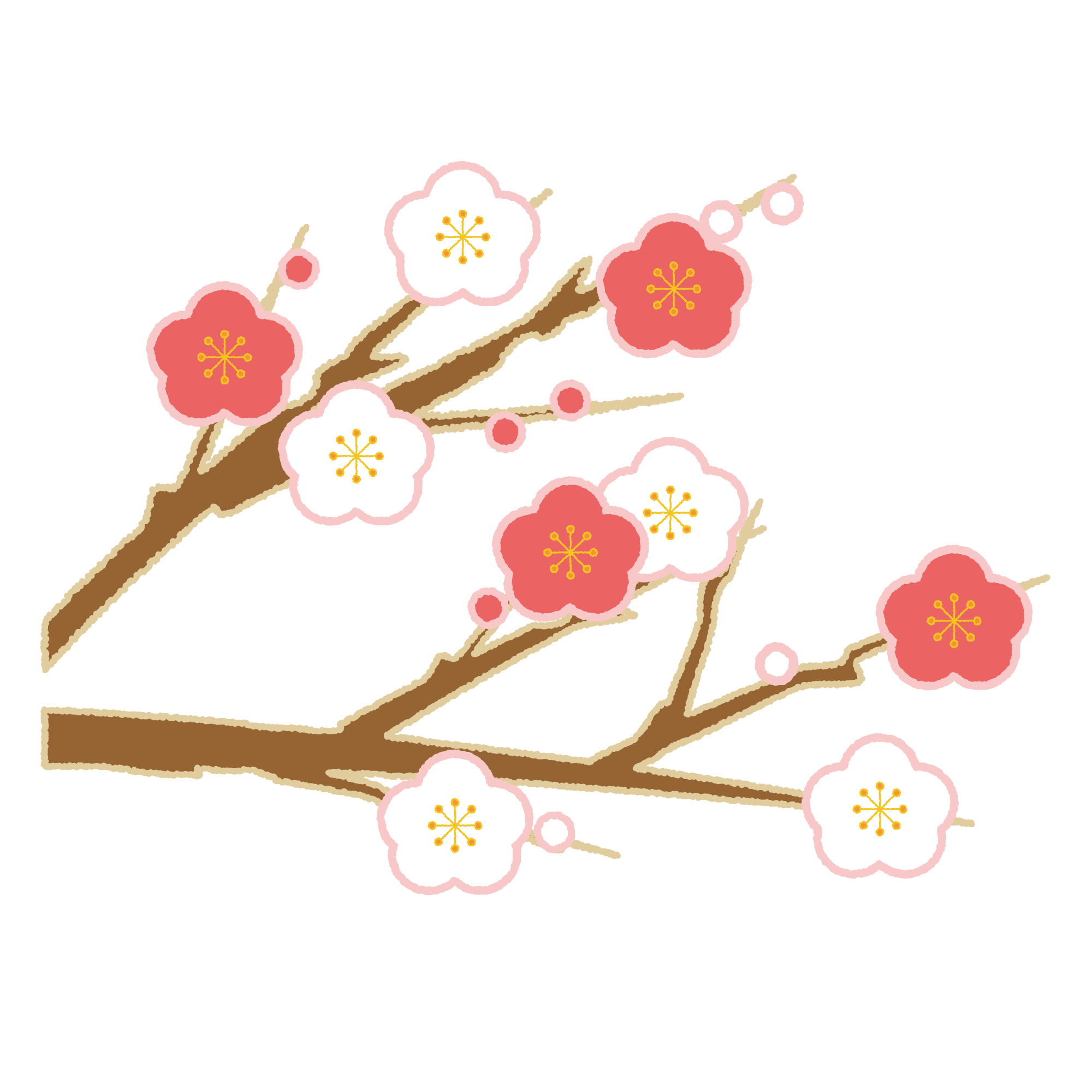 可愛い梅の花のイラスト イラスト素材館