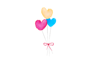 ハート型のバルーン