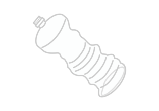 潰れたペットボトルのイラスト