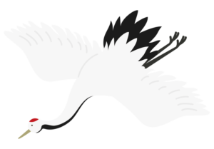 縁起の良いツルのイラスト