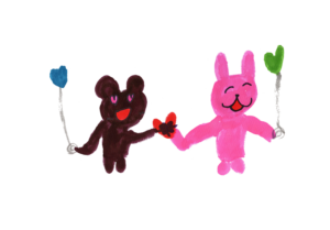 ラクガキタッチのうさぎのイラスト