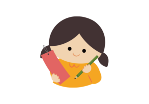 短冊に願いを書く女の子