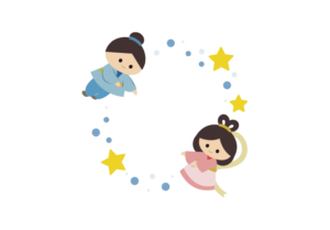 星空と織姫・彦星のイラスト