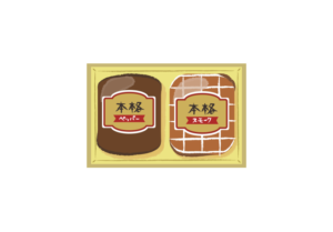 お中元に贈る本格ハムのイラスト