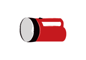 災害用の懐中電灯のイラスト