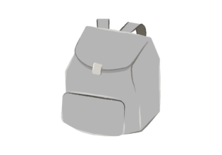 防災用リュックサックのイラスト