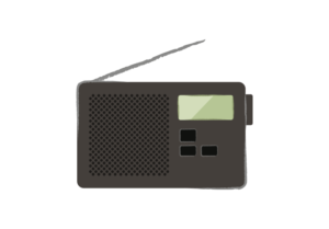 小型ラジオのイラスト