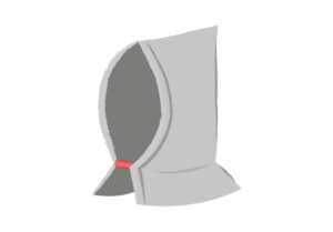 防災頭巾のイラスト