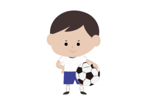 サッカーボールを持った男の子