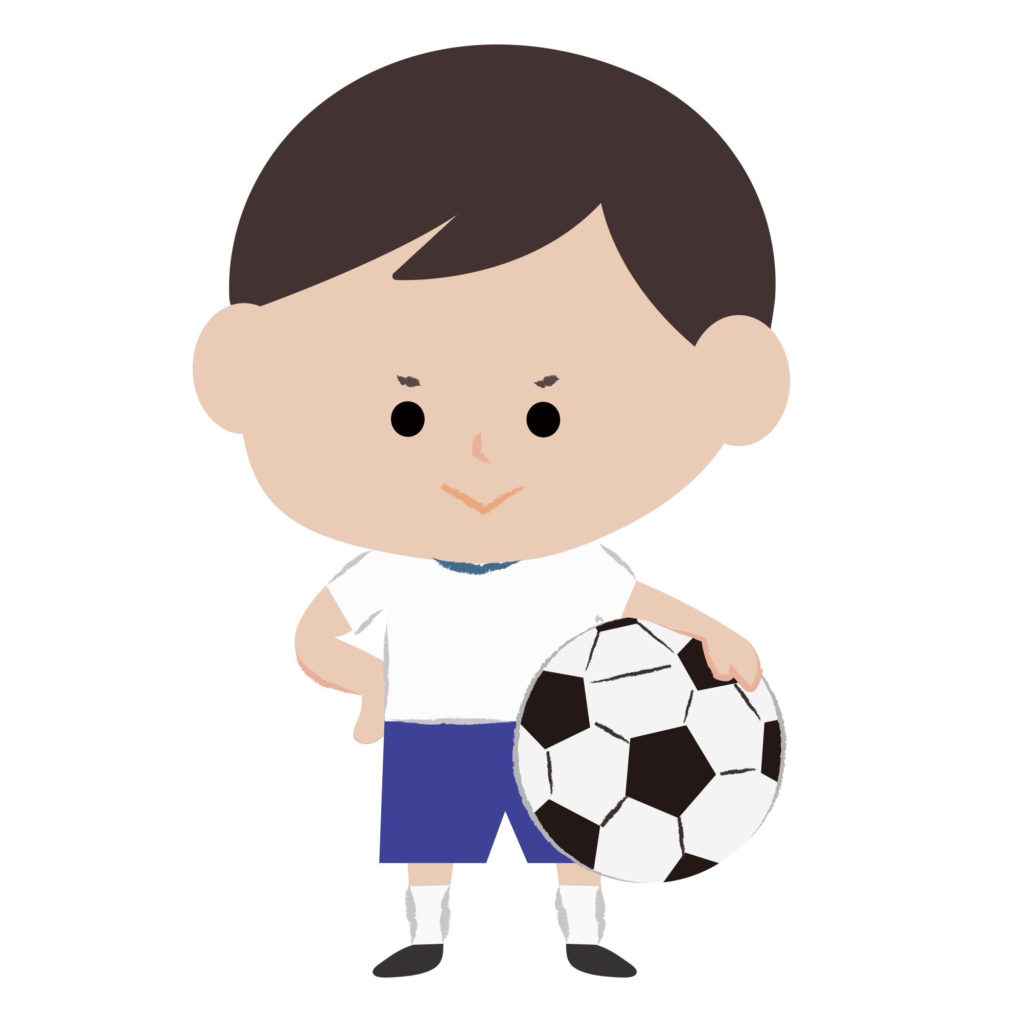 サッカーボールを持った男の子のイラスト イラスト素材館