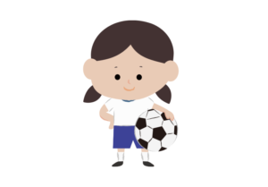 サッカーボールを持つ女の子