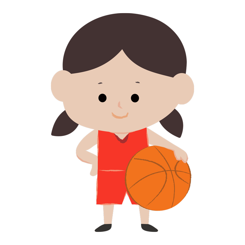 バスケットボールを持った女の子 イラスト素材館