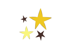 手描きした星飾りのイラスト