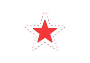 ステッチラインが可愛い星マーク