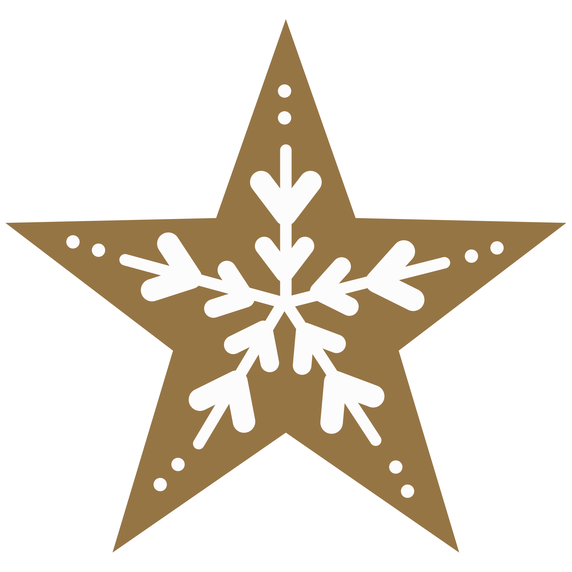 雪の結晶と星マーク イラスト素材館