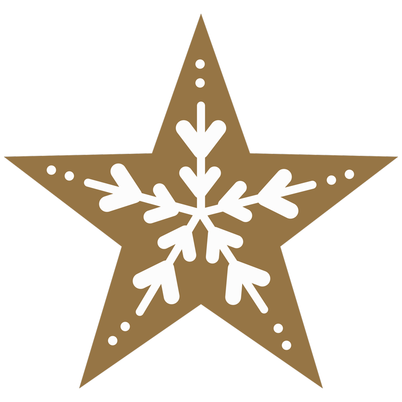 雪の結晶と星マーク イラスト素材館