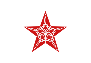 ガーリー模様の赤い星