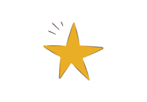 躍動感のある星のイラスト