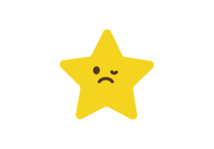 片目を閉じた星のイラスト