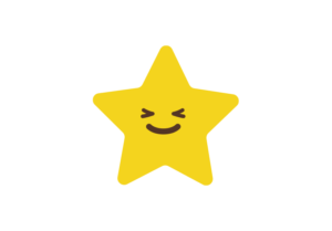 満面の笑みの星マーク