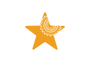 レース模様の星のイラスト