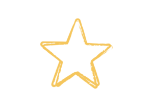 線画で描いた星