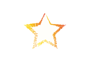 グラデーションの縁取りがキレイな星マーク