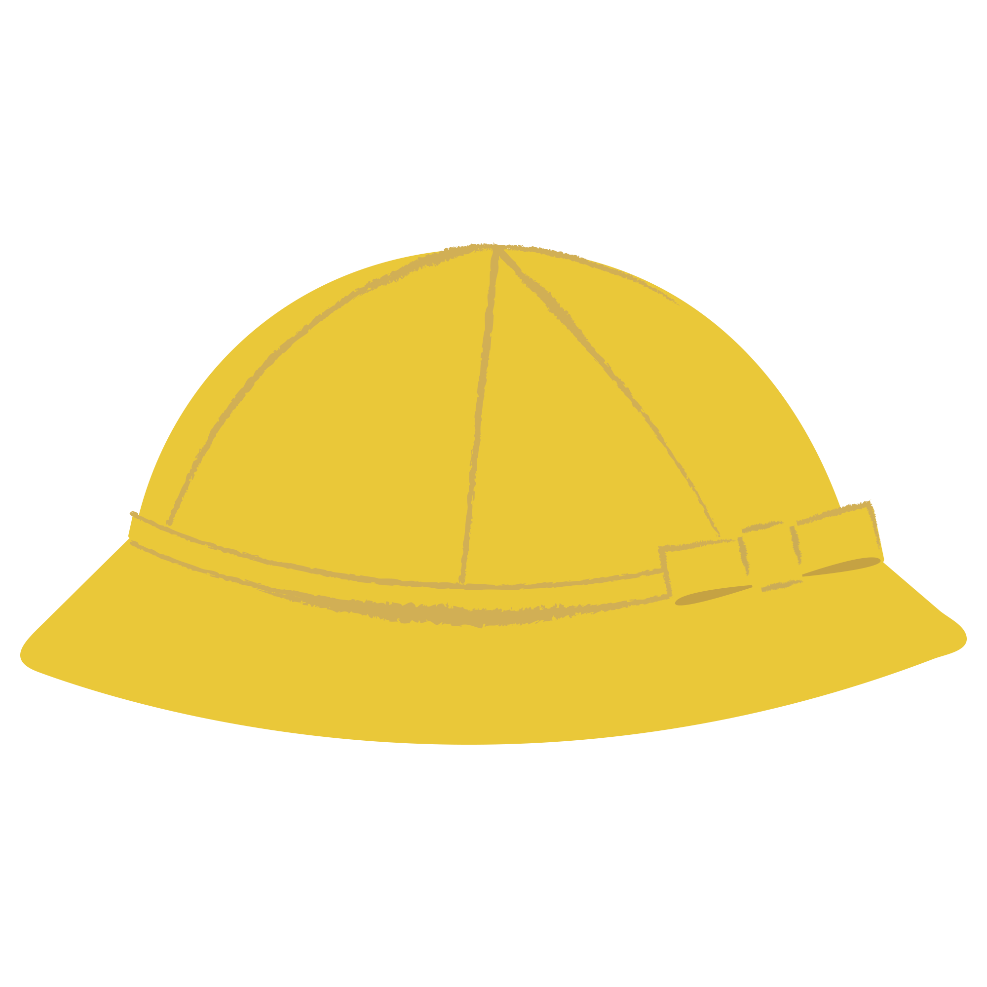 黄色い通学帽子のイラスト イラスト素材館