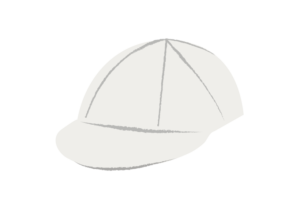 白い体操帽子のイラスト