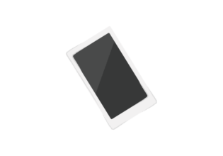 黒い画面のスマートフォン