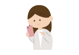 スマートフォンを操作する女性