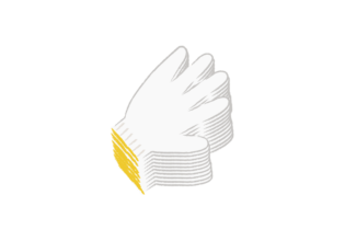 重ねた軍手のイラスト