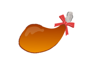 クリスマスチキンのイラスト