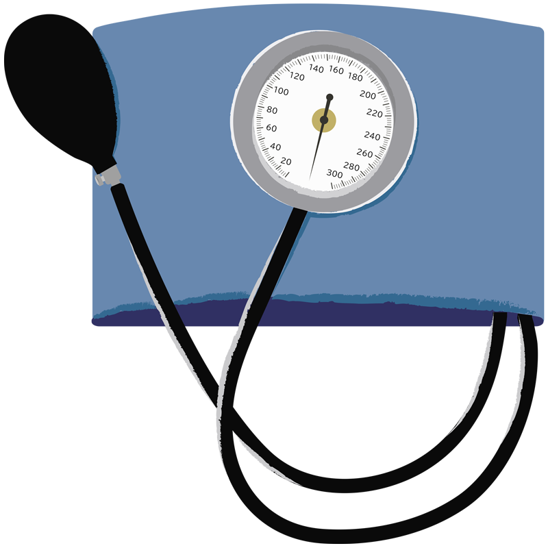 メーター付き血圧計のイラスト イラスト素材館
