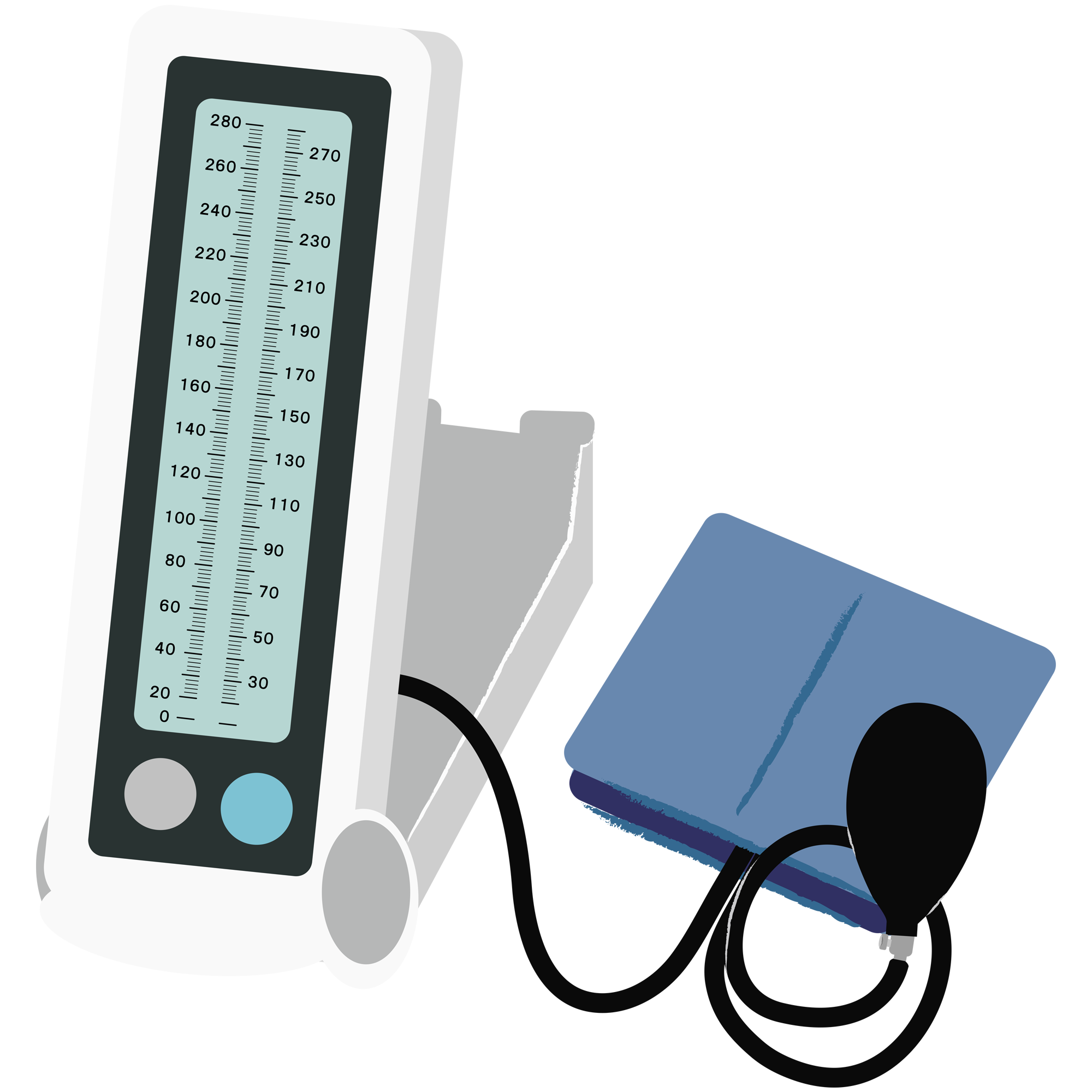 水銀フリー血圧計のイラスト イラスト素材館