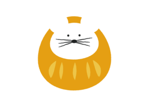 黄色のだるまネズミのイラスト