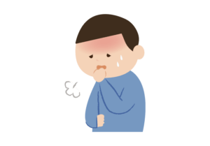 咳き込む男性のイラスト