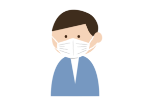 マスクをつけた男性のイラスト