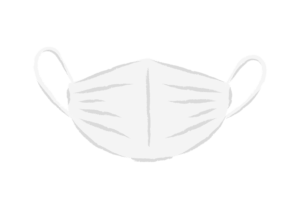 広げたマスクのイラスト