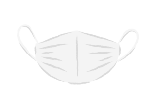 広げたマスクのイラスト