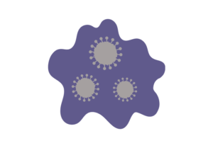 毒々しいコロナウイルスのイラスト