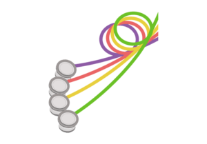 様々なカラーの聴診器