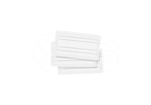 重ねて置かれたマスクのイラスト