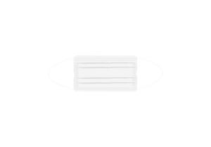 未使用のマスク単体のイラスト