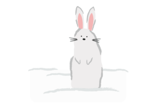 大きなハートを抱っこするウサギのイラスト イラスト素材館