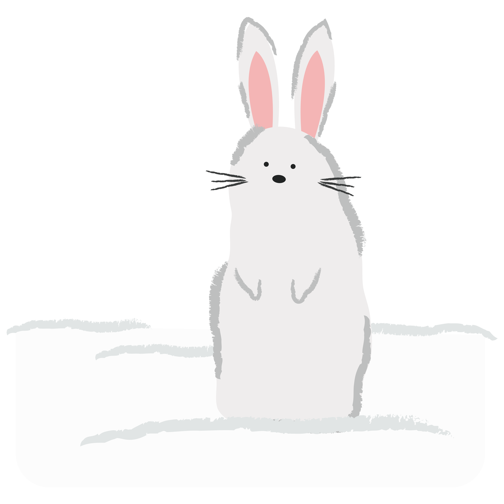 直立するウサギのイラスト イラスト素材館
