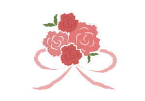 カーネーションの花束のイラスト