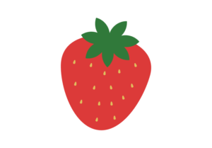 真っ赤なイチゴのイラスト