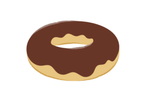 チョコドーナツのイラスト