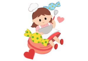 バレンタインチョコを作る女の子